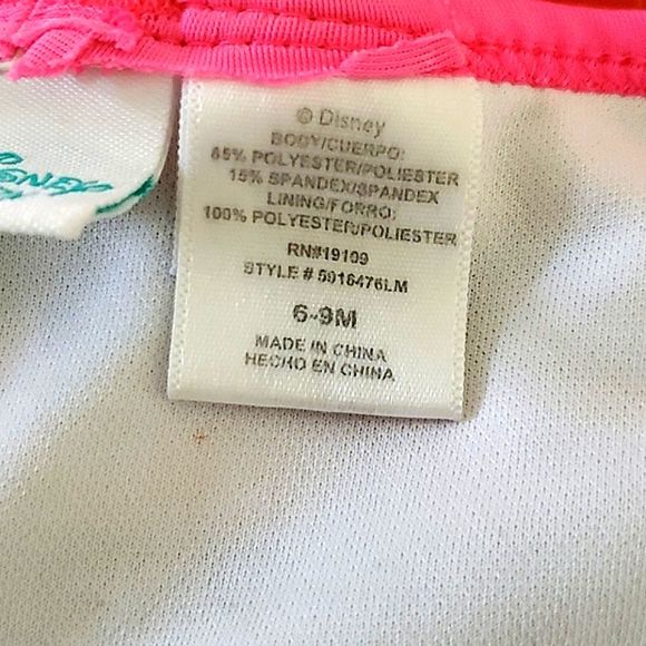 Disney Little Mermaid Striped Baby One Piece Swimsuit - Picture 7 of 7